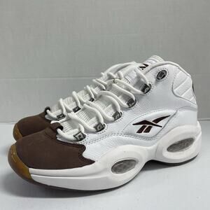 Reebok Question Mid Mocha Toe GX0241 Size 9 Brown White Allen Iverson Retro Shoe